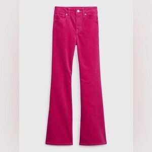 Gap Kids High Rise Velvet Flare stretch pants Jeans Washwell 70’s flare pink - 8